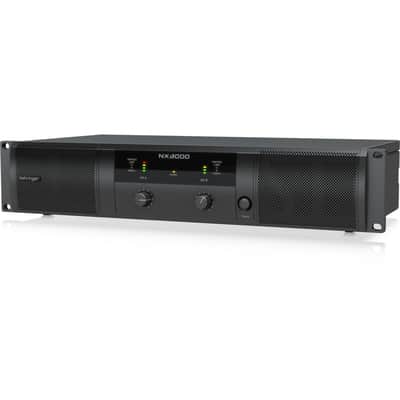 Behringer NX3000 3000W Ultra-Lightweight Class-D Power Amplifier with SmartSense Loudspeaker Impedance Compensation with Value Series XLR M to F Professional Microphone Cable - 25' image 5