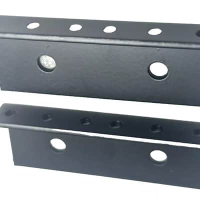 LASE 2 (One Pair) 2U / 2 SPACE Rack Rails 3.5" Lg Tapped 10/32" for Amplifier Rack image 4