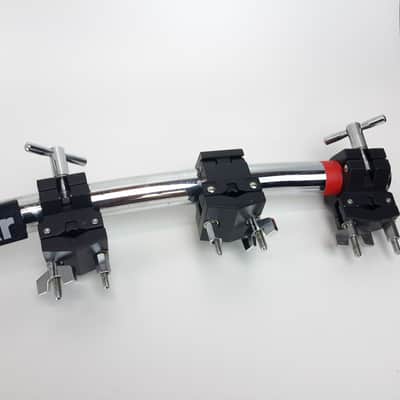Gibraltar 46 Inch Curved Rack Bar Add-On with 6 CLAMPS Drum Hardware image 4