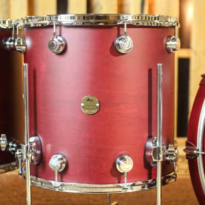 DW Collector's Jazz Maple Gum Cherry Satin Oil Drum Set - 24,13,16,18 - SO#1410733 image 5