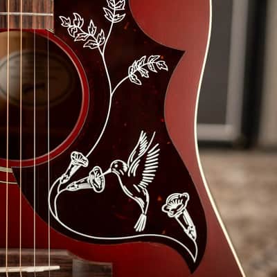 Gibson Hummingbird Special Dreadnought Acoustic/Electric Guitar - Satin Wine Red with Gig Bag image 12
