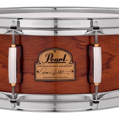 Pearl Omar Hakim Signature 13x5" Mahogany Snare Drum | Natural Mahogany Lacquer | Worldwide Ship | Authorized Dealer image 1