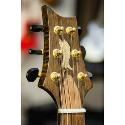 2001 PRS Private Stock Hollow Body II TI reverse LH lefthanded yellow tiger image 3