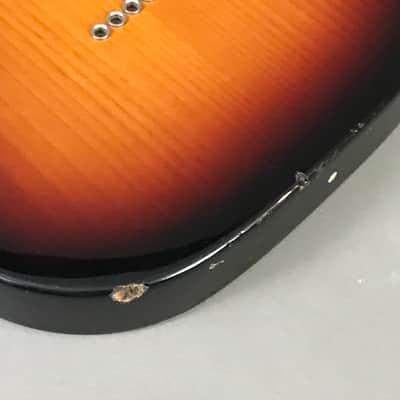 LEFTY Fender Telecaster Left Tele Sunburst Solid Alder Guitar Body Aged Relic 4.9 lb image 9