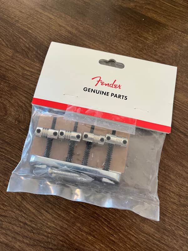 Fender HiMass Vintage Bass Bridge Assembly - Chrome image 1