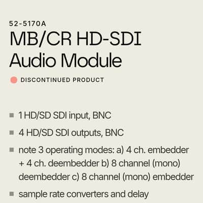 SSL Stagebox Frame Solid State Logic 45D5063B HD-SDI/SDI Audio De-Embed BNC Rack image 16