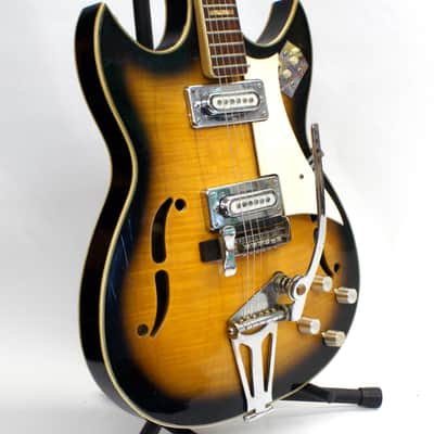Vintage Apollo Fujigen Made Barney Kessel Style Electric Guitar with the Original Case image 1