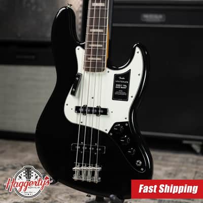 Fender Vintera III Early '70s Jazz Bass Guitar - Black with Gig Bag image 1
