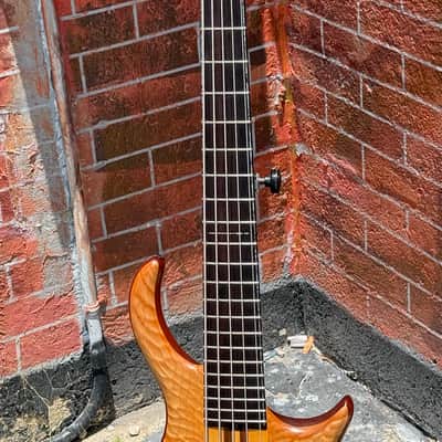 Warrior Dran Michael 5-String Bass 2020 - outstanding Quilty Maple example boy do we luv these Basses ! image 8