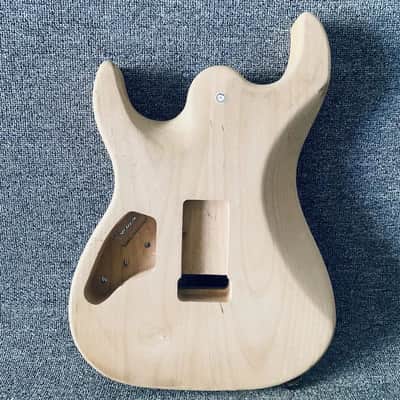 Unfinished Alder Maple Flame Top SSH Guitar Body image 7