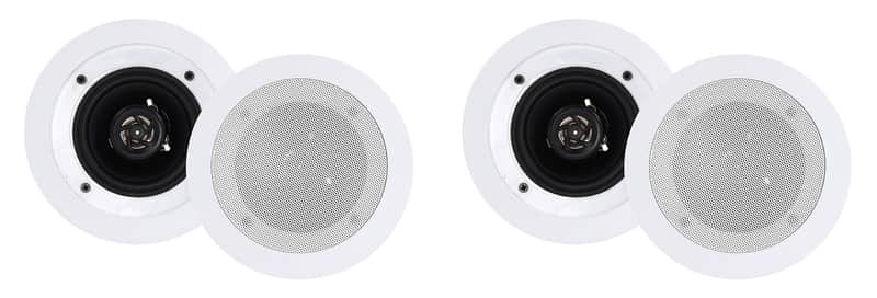 4) Rockville CC4T White 4" Commercial 70v Ceiling Speakers For Restaurant/Cafe image 1