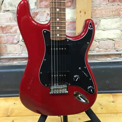 USED Fender Noventa Stratocaster 2021 - Crimson Red Transparent image 2