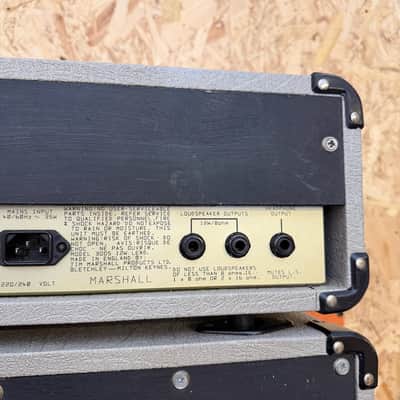Vintage 1987 Marshall 25/50 Silver Jubilee Mini Amplifier Guitar Stack *1980s* image 11