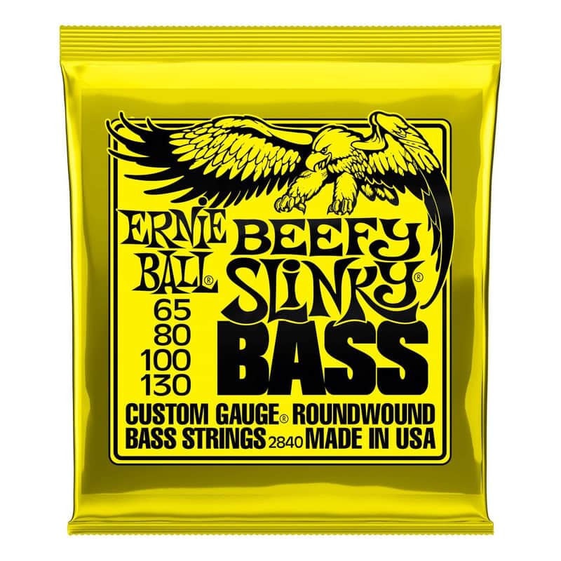 Ernie Ball EB2840 Beefy Slinky 65-130 Nickel Wound Bass Guitar Strings image 1