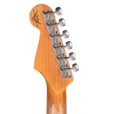 Fender Custom Shop Limited Edition Custom Deluxe HB S-1 Stratocaster Heavy Relic Aged Vintage White over 3-Tone Sunburst w/Closet Classic Hardware (Serial #CZ590707) image 7