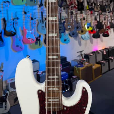 Lakland Skyline 44-64 Custom PJ Ash Bass Guitar - White with Rosewood Fingerboard, Plek'd! 608 image 5