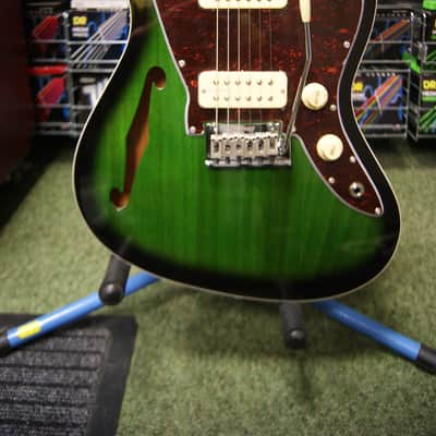 Revelation RJT-60 M TL semi acoustic guitar in greenburst image 19
