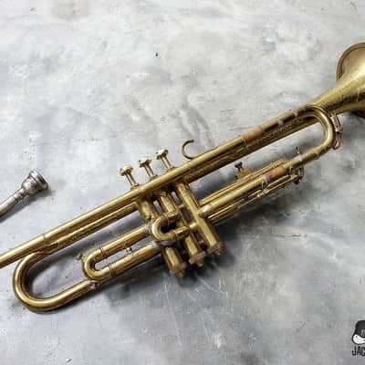 Conn / Musicraft "Stencil Horn" Bb Trumpet (1920s Lacquered Brass) image 4