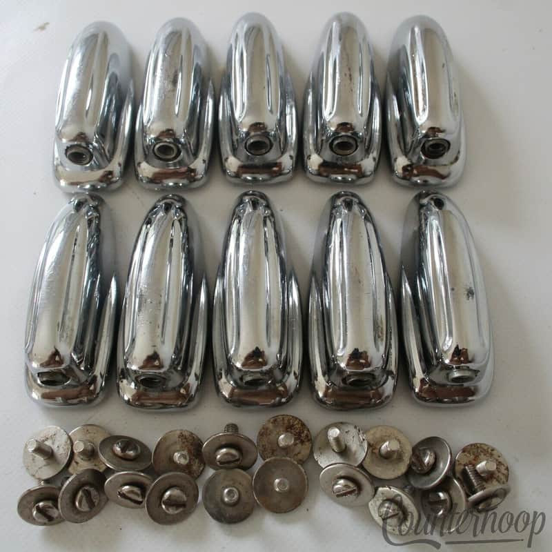 Slingerland 10x Sound Radio King Lugs Bass Drum Chrome Vintage 50s Nickel Screws image 1