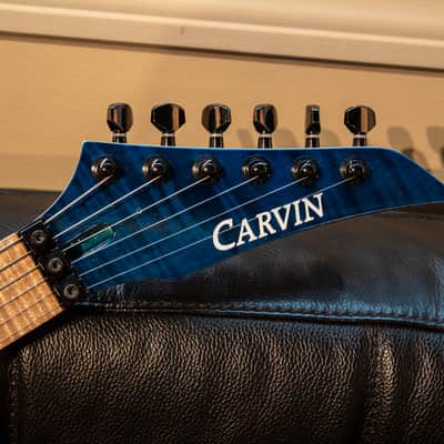 Carvin JB200C Jason Becker Deep Blue Flame Electric guitar image 4