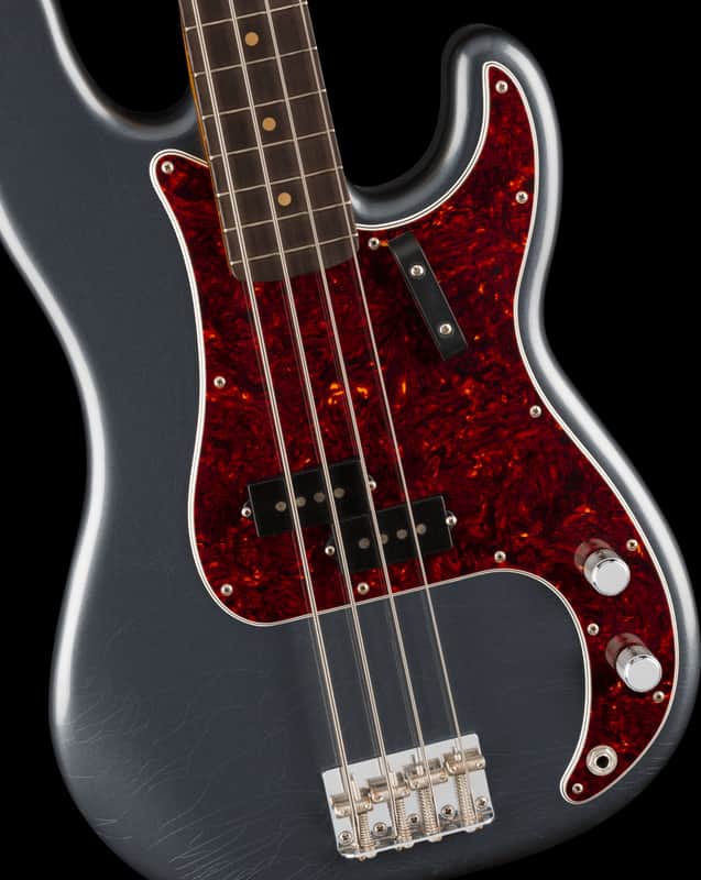 Fender Limited Edition Vintera II Road Worn 60s Precision Bass - Charcoal Frost Metallic image 1