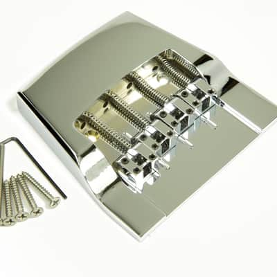 Genuine Hipshot 5RK400BC 4 String Rickenbacker replacement bridge Chrome plated Brass