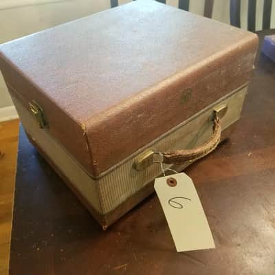 RCA Mono 6AQ5 tube amp project, cab, 5x7" AlNiCo speaker 1953 Brown and Tan image 2