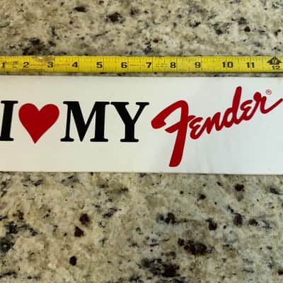 Fender I Love My Fender Sticker 80s Heart image 2