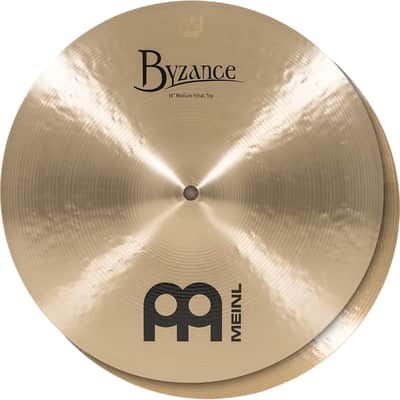 Meinl Cymbals 14 inch Byzance Traditional Medium Hi-hat Cymbals image 1