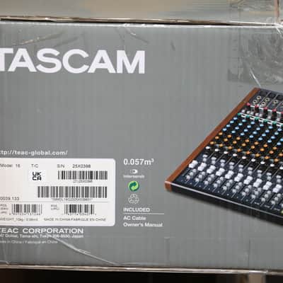 New in Box! TASCAM Model 16 Multitrack Recorder / Mixer / Audio Interface 2019 - Present - Black with Wood Cheeks image 4