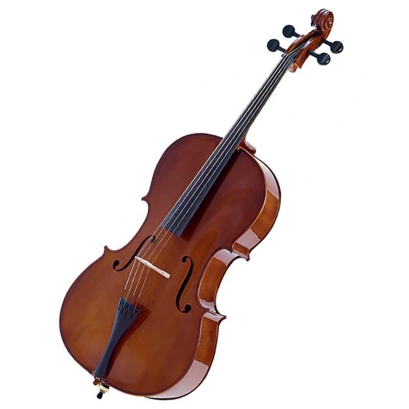 Palatino VC-450 Allegro Solid Ebony 4/4 Full-Size Cello w/ Gigbag, Bow image 1