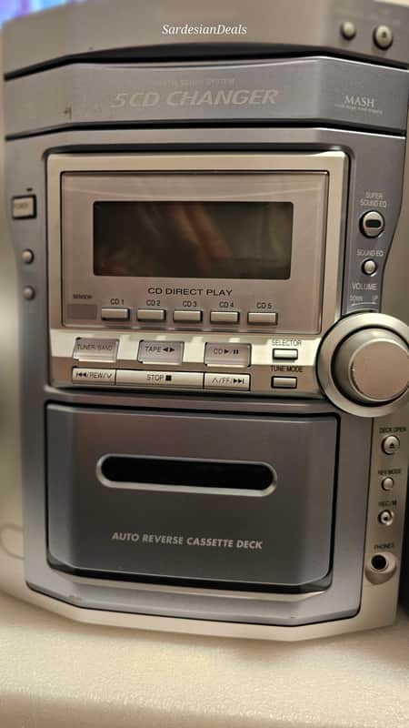 Panasonic SA-PM11 CD STEREO SYSTEM 5 CD CHANGER & SPEAKERS. TAPE