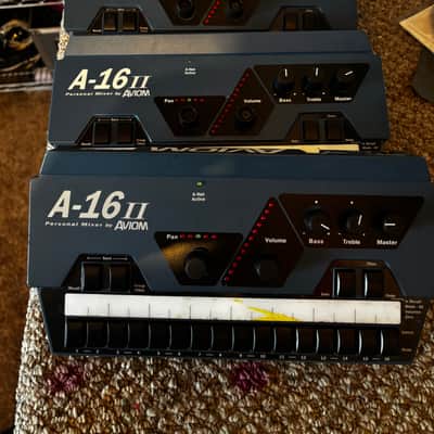 4x Aviom A-16II (A16-II) Personal Monitor Mixer with mount and power supply image 1
