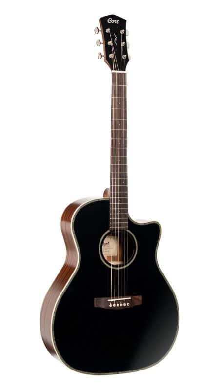 Cort GA4BTSG Essence Series ES-GA4 Auditorium Acoustic Electric Guitar. Black Top Semi Gloss DIRECT SHIP image 1