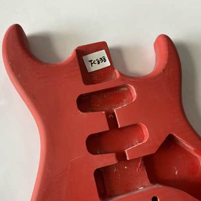 Red HSS Basswood Guitar Double Cutaway Body image 8