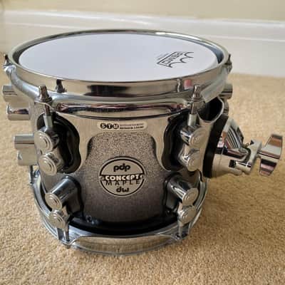 PDP Concept Maple 8-Piece Shell Pack - Silver to Black Sparkle Fade (Upgraded Double Kick Drum Setup) image 20