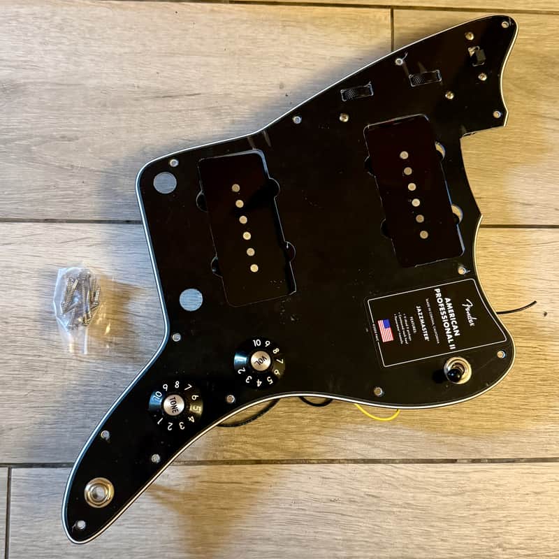2025 Fender American Professional II Jazzmaster LOADED Pickguard Black USA V-Mod image 1