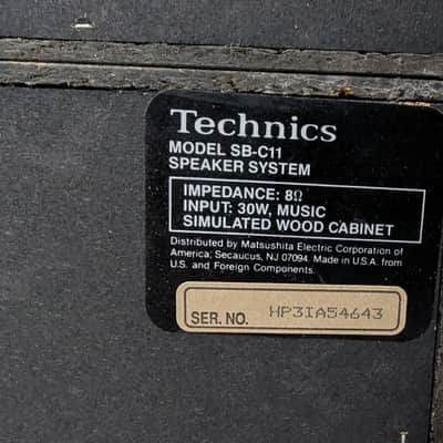 Technics SB-C11 & Sb-S17 Channel Speaker Home Theater Surround Sound Tested image 5