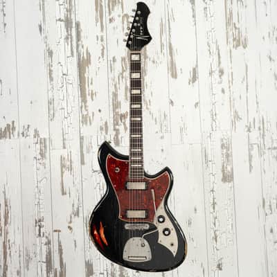 Novo Serus J - Bull Black Over '64 3-Tone Sunburst w/ Lollar Firebird Pickups image 4
