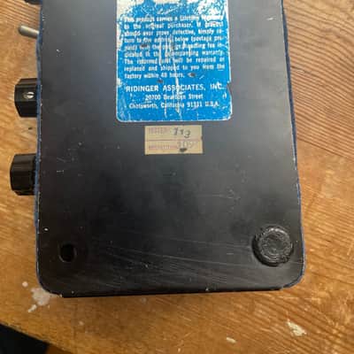 Vintage rare 1970s Foxx Tone Machine guitar pedal blue octave fuzz original Not a Reissue! image 9