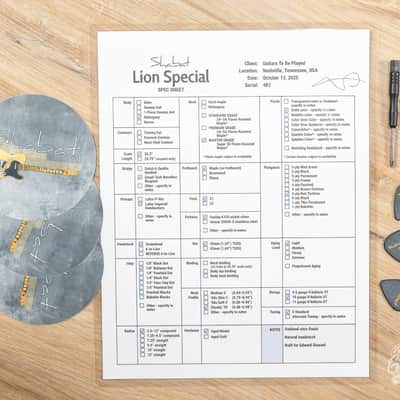 Shabat Lion Special Mahogany Body w/ Roasted Flame Maple & Imperials – Oxblood image 10