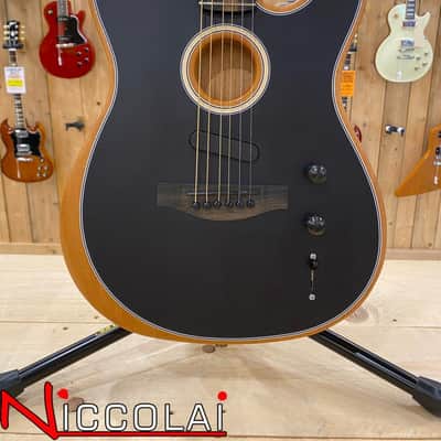 Fender American Acoustasonic Telecaster Ebony Fingerboard, Black image 6