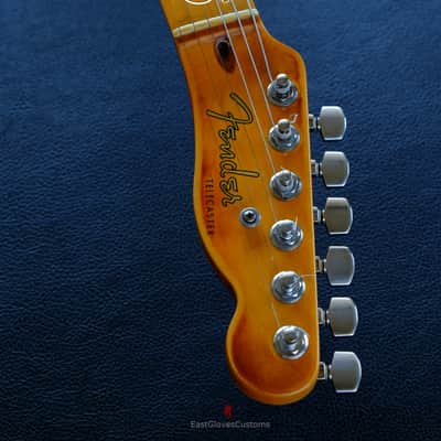 Fender Telecaster American Deluxe 60th Anniversary Series White over Sunburst Aged Heavy Relic Rare image 19