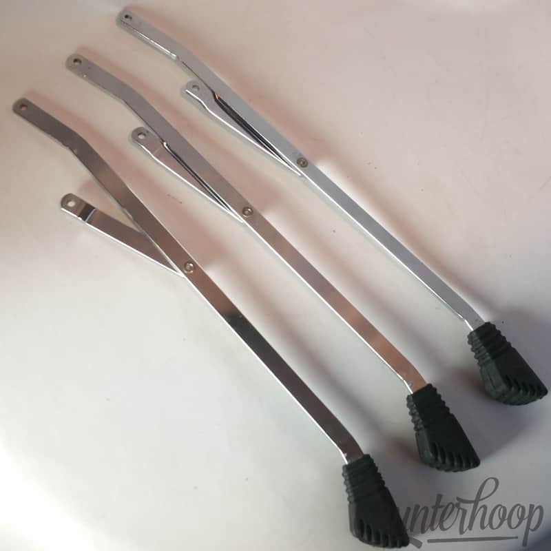 *Gibraltar Cymbal Stand Tripod Single-Braced Legs Set of 3 Chrome NOS Parts+Feet image 1