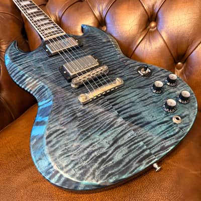 2024 Gibson Custom Shop Made to Measure SG Custom Handpicked Top - Nordic Blue image 3