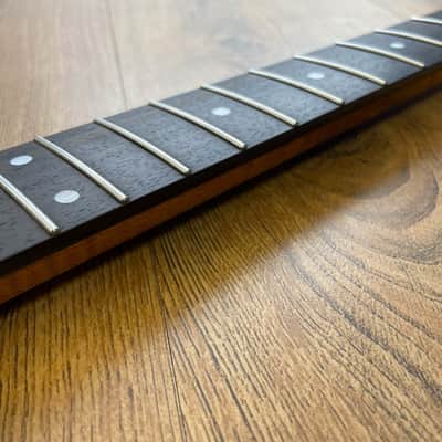 Telecaster Compatible Roasted Flame Maple and Rosewood Pro Guitar Neck Gloss image 3