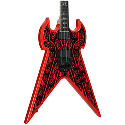 Wylde Audio Warhammer FR Electric Guitar, Norse Dragon PS Red image 1