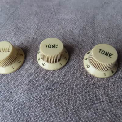 FENDER STRATOCASTER 1960's KNOB SET ORIGINAL VINTAGE NICE! image 1