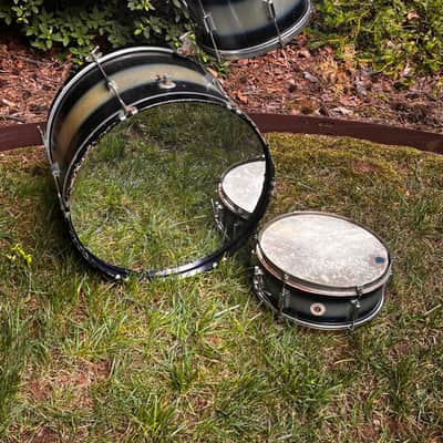 Kent 3pc Drum Kit in Black/Gold Duco 1950’s image 18