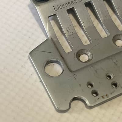 2000's Japan Jackson Licensed JT-580LP Floyd Rose Tremolo Bridge Brushed Chrome Base Plate image 7